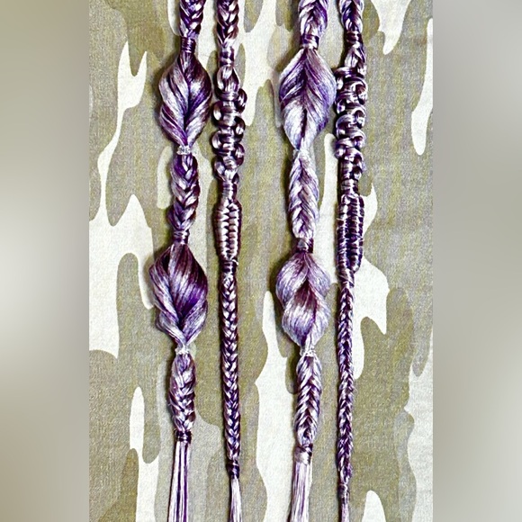 Tie in Rave Braids Set Festival Braids Hair Extensions Girls Costume Accessory - Picture 2 of 2